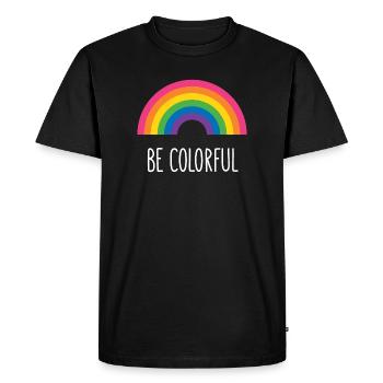 Mois de la fierté LGBTQ - Soyez coloré - T-shirt Premium bio Homme - noir - Devant - Nico (187cm)