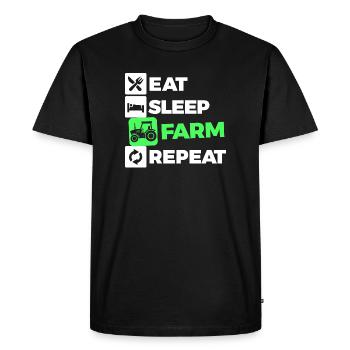 Déclaration de l’air du pays Véhicule de terrain de tracteur agricole - T-shirt Premium bio Homme - noir - Devant - Nico (187cm)