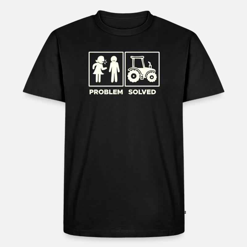 Traktor Statement Nutzfahrzeug Fahrzeug Ackerbau - Männer Premium Bio T-Shirt - Schwarz