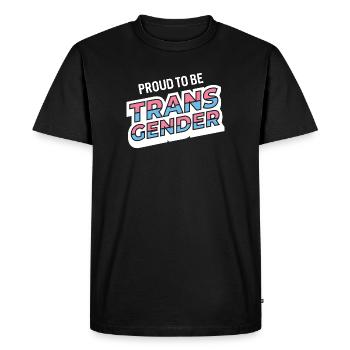 Mois de la fierté - Fiers d’être transgenres - T-shirt Premium bio Homme - noir - Devant - Nico (187cm)