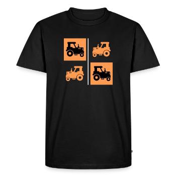 Agriculture agricole Tracteur Tracteur agriculteur - T-shirt Premium bio Homme - noir - Devant - Nico (187cm)