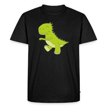 Dino petit - T-shirt Premium bio Homme - noir - Devant - Nico (187cm)