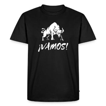 ON Y VA ! Déclaration d’énergie positive de motivation - T-shirt Premium bio Homme - noir - Devant - Nico (187cm)