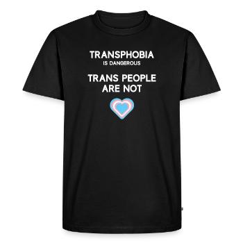 Mois de la fierté LGBT - Personnes trans - T-shirt Premium bio Homme - noir - Devant - Nico (187cm)