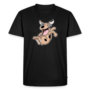 Chien qui rit - T-shirt Premium bio Homme - noir - Devant - Nico (187cm)
