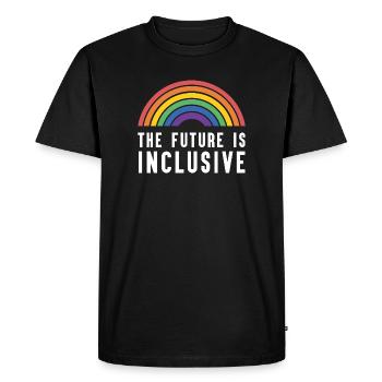 Mois de la fierté LGBT - L’avenir est inclusif - T-shirt Premium bio Homme - noir - Devant - Nico (187cm)