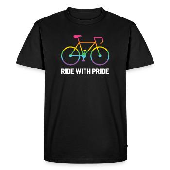 LGBTQ Cyclist - Ride With Pride - Men's Premium Organic T-Shirt - black - Front - Nico (187cm)