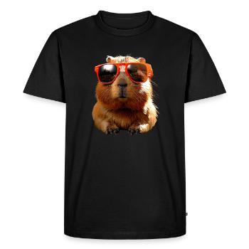Capybara Sunglasses Be Capy Capybara Rodent - Men's Premium Organic T-Shirt - black - Front - Nico (187cm)