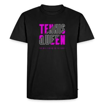 Reine du tennis - T-shirt Premium bio Homme - noir - Devant - Nico (187cm)