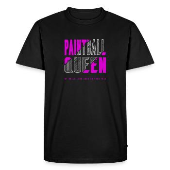 Paintball Queen - Men's Premium Organic T-Shirt - black - Front - Nico (187cm)