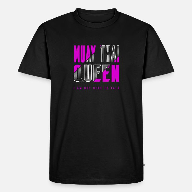 Muay Thai Königin - Männer Premium Bio T-Shirt - Schwarz