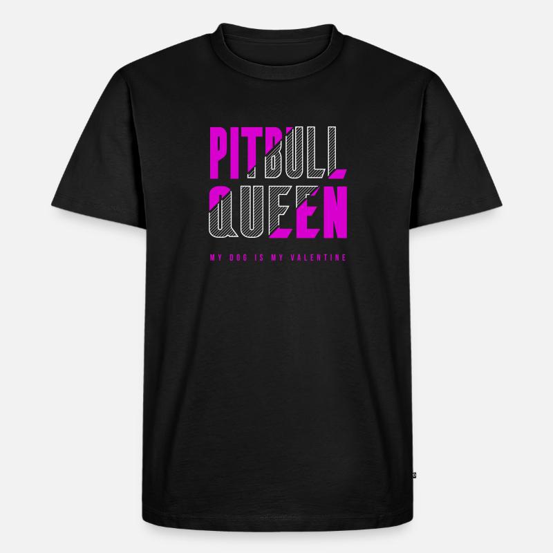 Pitbull Königin - Männer Premium Bio T-Shirt - Schwarz