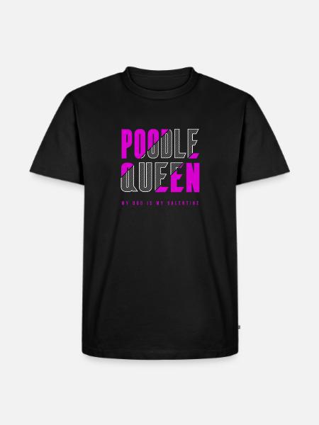 Poodle Queen - Men's Premium Organic T-Shirt - black