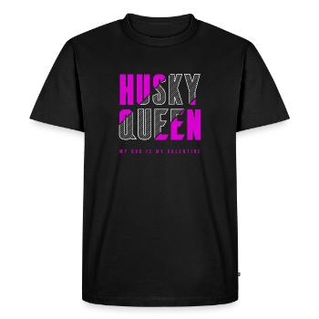Husky Queen - Men's Premium Organic T-Shirt - black - Front - Nico (187cm)