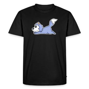 Loup coucheur - T-shirt Premium bio Homme - noir - Devant - Nico (187cm)