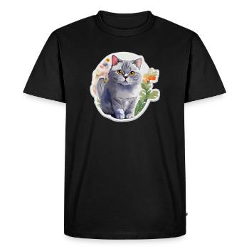 British Shorthair - T-shirt Premium bio Homme - noir - Devant - Nico (187cm)