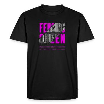 Fencing Queen - Men's Premium Organic T-Shirt - black - Front - Nico (187cm)