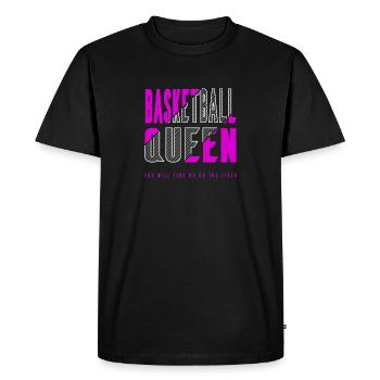 Reine du basketball - T-shirt Premium bio Homme - noir - Devant - Nico (187cm)