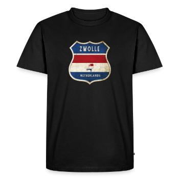Conception des armoiries de Zwolle (Pays-Bas) - T-shirt Premium bio Homme - noir - Devant - Nico (187cm)
