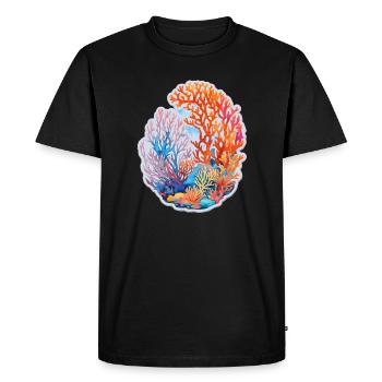 Corail - T-shirt Premium bio Homme - noir - Devant - Nico (187cm)