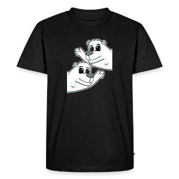Polar Bear Polar Bear - Men's Premium Organic T-Shirt - black - Front - Nico (187cm)