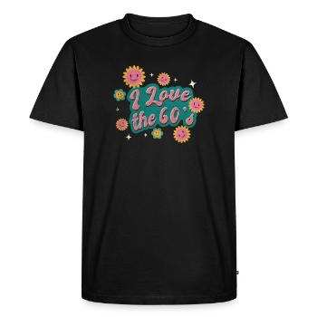 J'adore les années 60 - T-shirt Premium bio Homme - noir - Devant - Nico (187cm)