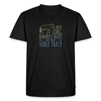 courses de chevaux - T-shirt Premium bio Homme - noir - Devant - Nico (187cm)