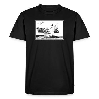 Airplane wreck - Men's Premium Organic T-Shirt - black - Front - Nico (187cm)
