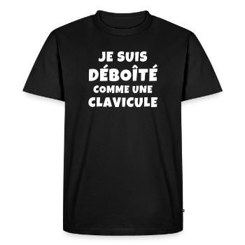 alcool, alcool humour, ivrogne - T-shirt Premium bio Homme - noir - Devant - Nico (187cm)