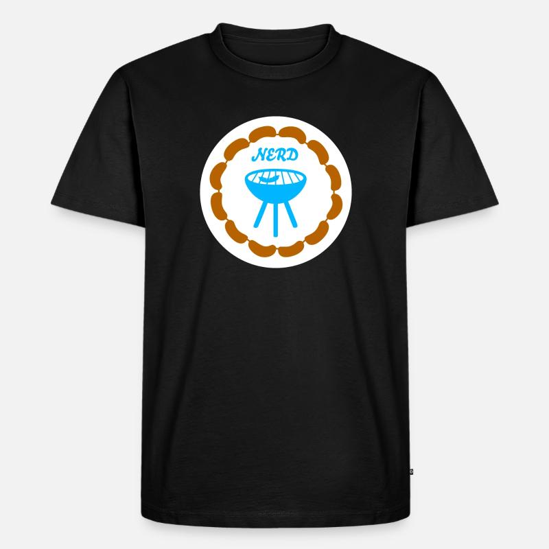 Wurstkette Grillen Nerd Camping Bratwurst Grill - Männer Premium Bio T-Shirt - Schwarz