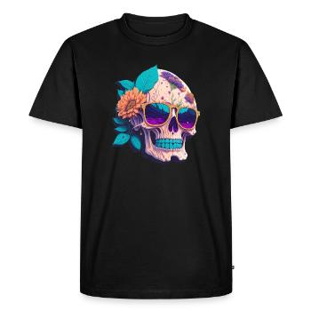 Skull - Men's Premium Organic T-Shirt - black - Front - Nico (187cm)