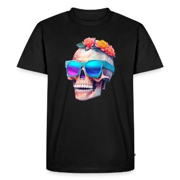 Skull - Men's Premium Organic T-Shirt - black - Front - Nico (187cm)