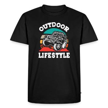 Jeeps Aventure Tout-terrain - T-shirt Premium bio Homme - noir - Devant - Nico (187cm)
