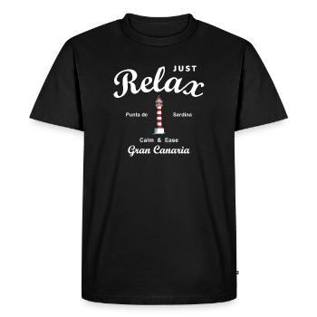 Relax, Grande Canarie, Punta de Sardina, Espagne - T-shirt Premium bio Homme - noir - Devant - Nico (187cm)