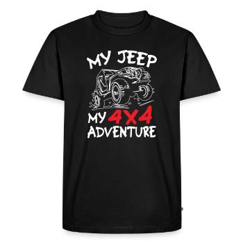 Mes Jeeps Mon Aventure - T-shirt Premium bio Homme - noir - Devant - Nico (187cm)