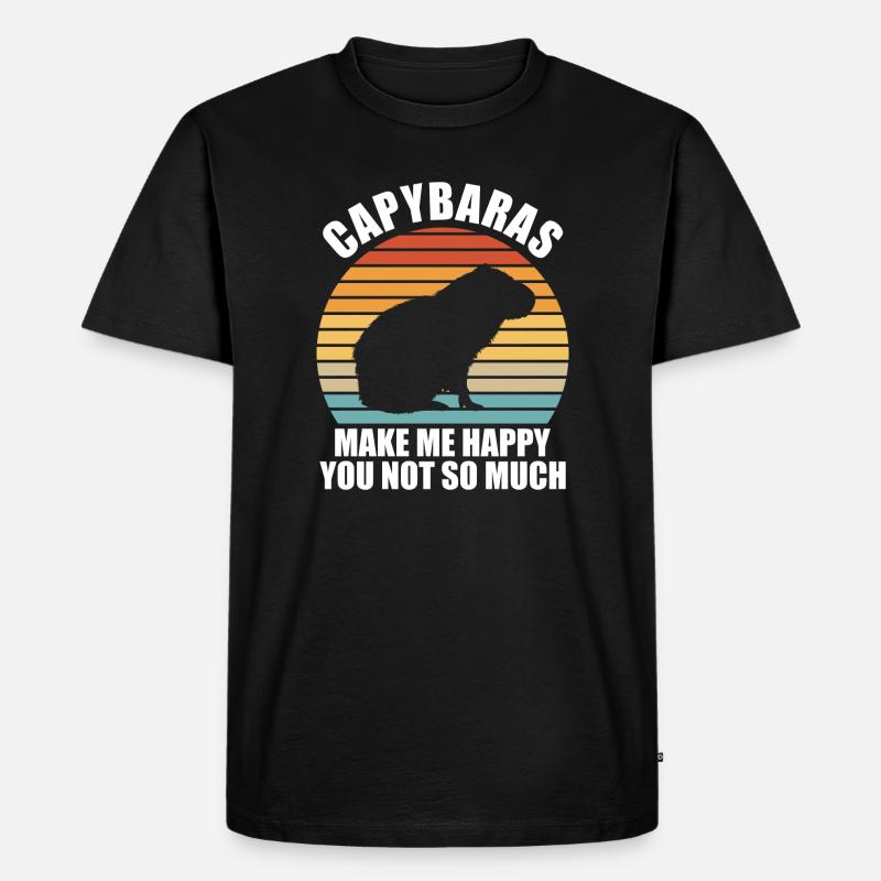 Capybara Zootier Design - Männer Premium Bio T-Shirt - Schwarz