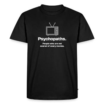 TV Soirées Cinéma Déclaration Théâtre Télévision - T-shirt Premium bio Homme - noir - Devant - Nico (187cm)