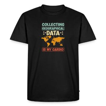 Cartography design - Men's Premium Organic T-Shirt - black - Front - Nico (187cm)