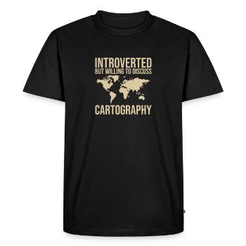 Conception cartographique - T-shirt Premium bio Homme - noir - Devant - Nico (187cm)