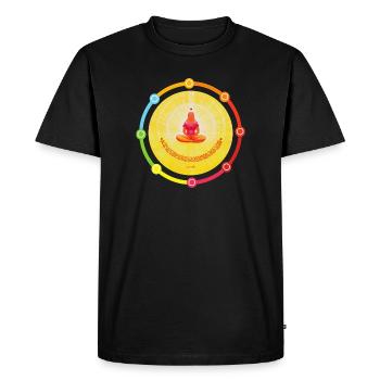 CreationLight Soul Balm - Sonja Ariel - Men's Premium Organic T-Shirt - black - Front - Nico (187cm)
