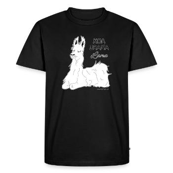 KOA DRAMA Lama - pas de drame Lama, dialecte - T-shirt Premium bio Homme - noir - Devant - Nico (187cm)
