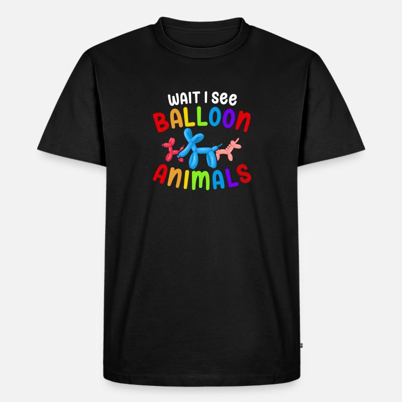 Ballon Twisting Design - Männer Premium Bio T-Shirt - Schwarz