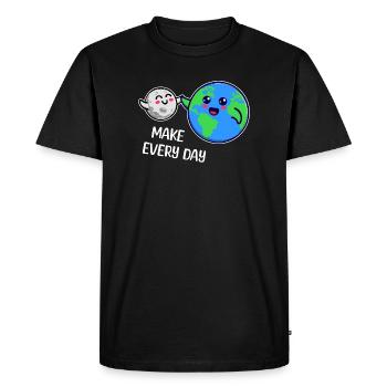 Déclaration de la Terre Mère Environnement respectueux de l’environnement - T-shirt Premium bio Homme - noir - Devant - Nico (187cm)