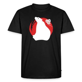 Bear Silhouette Japanese - Men's Premium Organic T-Shirt - black - Front - Nico (187cm)