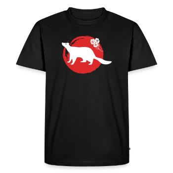 Marten Silhouette Japanese - Men's Premium Organic T-Shirt - black - Front - Nico (187cm)