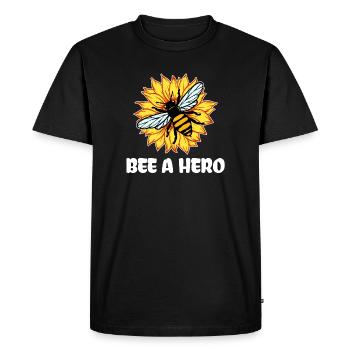 Terre Abeille Déclaration Espèces Conservation Environnement Nature - T-shirt Premium bio Homme - noir - Devant - Nico (187cm)