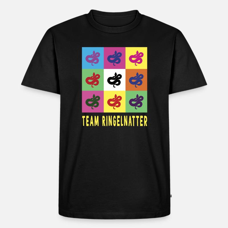 Team Ringelnatter - Männer Premium Bio T-Shirt - Schwarz