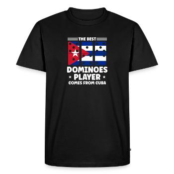 Domino game design - Men's Premium Organic T-Shirt - black - Front - Nico (187cm)