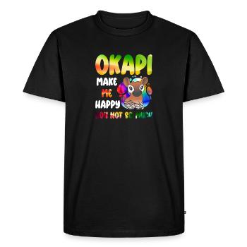 Okapi : Les Gardiens de la forêt - T-shirt Premium bio Homme - noir - Devant - Nico (187cm)