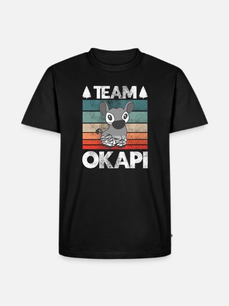 Okapi das Juwel des Dschungels - Männer Premium Bio T-Shirt - Schwarz